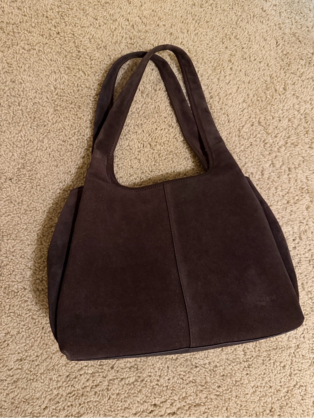 Classic Suede Tote Bag in Dark Brown